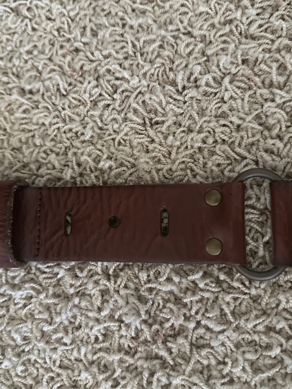 leather fossil belt